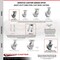 Service Caster 4 Inch Kingpinless Semi Steel Wheel Caster Brakes and Swivel Locks 2 Rigid, 2PK SCC-KP30S420-SSR-SLB-BSL-2-R-2 - alternate 2